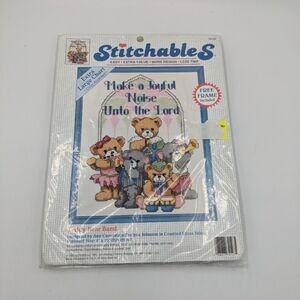NWT Counted Cross Stitch Stichables Bears Music Religious Teddy Bear Band